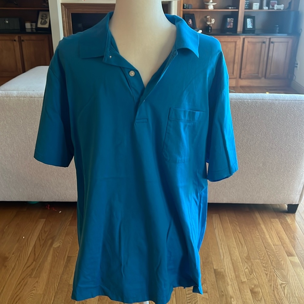 Men’s polo shirt with pocket size xl blue